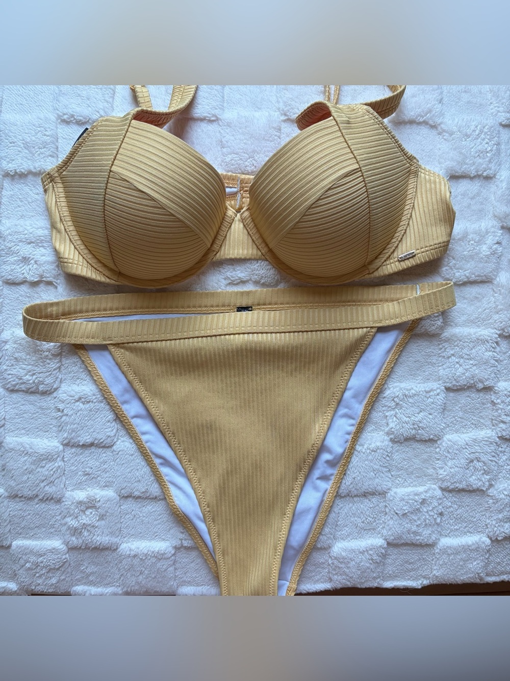 VS Yellow Gold Bikini Set with 2 sizes of bottoms